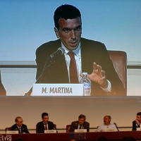 Foto Nicoloro G.   25/08/2014  Rimini     Seconda giornata della XXXV edizione del Meeting per l\' amicizia fra i popoli. nella foto il ministro Maurizio Martina che ha partecipato al dibattito \" La cultura alimentare italiana: una tradizione innovativa \".