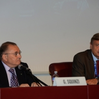 Foto Nicoloro G.   29/08/2014  Rimini      Sesta giornata della XXXV edizione del Meeting per l' amicizia fra i popoli. nella foto il presidente di Confindustria Giorgio Squinzi, a sinistra, e Bernhard Scholz, presidente della Compagnia delle Opere.