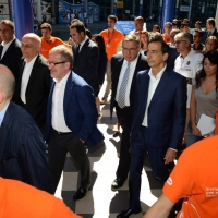 Foto Nicoloro G.   29/08/2014  Rimini      Sesta giornata della XXXV edizione del Meeting per l' amicizia fra i popoli. nella foto il governatore della Lombardia Roberto Maroni, a sinistra, e dietro il commissario Expo 2015 Giuseppe Sala.