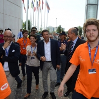 Foto Nicoloro G.   26/08/2014  Rimini     Terza  giornata della XXXV edizione del Meeting per l' amicizia fra i popoli. nella foto il ministro Maurizio Lupi al suo arrivo in Fiera.