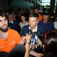 Foto Nicoloro G.   26/08/2014  Rimini     Terza  giornata della XXXV edizione del Meeting per l' amicizia fra i popoli. nella foto il ministro Maurizio Lupi al suo arrivo in Fiera.