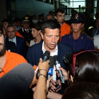 Foto Nicoloro G.   26/08/2014  Rimini     Terza  giornata della XXXV edizione del Meeting per l' amicizia fra i popoli. nella foto il ministro Maurizio Lupi al suo arrivo in Fiera.