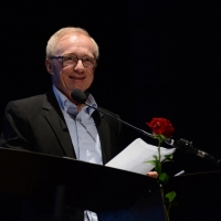 Foto Nicoloro G.  22/06/2015  Milano   Si è aperta ufficialmente la sedicesima edizione de " La Milanesiana ". nella foto lo scrittore David Grossman che ha ricevuto il " Premio Rosa d' oro della Milanesiana ".