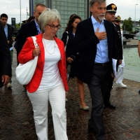 Foto Nicoloro G.   24/08/2015    Rimini    Quinta giornata dell' edizione 2015 del Meeting di C.L. dal titolo ' Di che è mancanza questa mancanza, cuore, che a un tratto ne sei pieno ? '. nella foto il ministro Graziano Delrio che ha partecipato al dibattito 'Scommettere e investire in Italia' accolto dal prefetto di Rimini Giuseppa Strano.