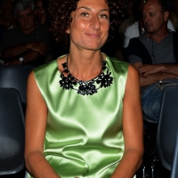 Foto Nicoloro G.   21/08/2015    Rimini  Seconda giornata dell\' edizione 2015 del Meeting di C.L. dal titolo \' Di che è mancanza questa mancanza, cuore, che a un tratto ne sei pieno ? \'. nella foto la moglie del presidente del Consiglio Agnese Landini in visita al Meeting.
