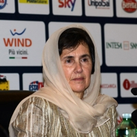 Foto Nicoloro G.   21/08/2015    Rimini  Seconda giornata dell' edizione 2015 del Meeting di C.L. dal titolo ' Di che è mancanza questa mancanza, cuore, che a un tratto ne sei pieno ? '. nella foto la First Lady della Repubblica Islamica dell' Afghanistan Rula Ghani.
