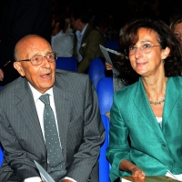 Foto Nicoloro G.   25/08/2015    Rimini    Sesta giornata dell' edizione 2015 del Meeting di C.L. dal titolo ' Di che è mancanza questa mancanza, cuore, che a un tratto ne sei pieno ? '. nella foto il giudice emerito Sabino Cassese e Marta Cartabia, vicepresidente Corte Costituzionale.