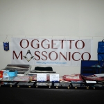 Foto Nicoloro G.   05/04/2019   Rimini   Edizione 2019 della Grande Loggia del GOI ( Grande Oriente d' Italia ) dal titolo ' Tra Cielo e Terra '. nella foto gadgets in esposizione.