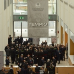 Foto Nicoloro G.   05/04/2019   Rimini   Edizione 2019 della Grande Loggia del GOI ( Grande Oriente d\' Italia ) dal titolo \' Tra Cielo e Terra \'. nella foto in attesa di entrare al Tempio per i lavori rituali.