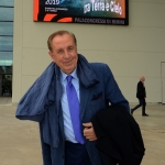 Foto Nicoloro G.   05/04/2019   Rimini   Edizione 2019 della Grande Loggia del GOI ( Grande Oriente d' Italia ) dal titolo ' Tra Cielo e Terra '. nella foto Michele Mirabella al suo arrivo al Palacongressi, sede della manifestazione.
