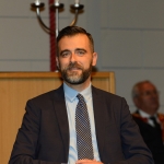 Foto Nicoloro G.   05/04/2019   Rimini   Edizione 2019 della Grande Loggia del GOI ( Grande Oriente d' Italia ) dal titolo ' Tra Cielo e Terra '. nella foto il deputato F.d.I all' Assemblea Regione Sicilia Antonio Catalfamo che si e' opposto alla ' Legge Fava ' che obbliga i deputati della Regione a dichiarare se sono iscritti a logge massoniche.