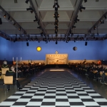 Foto Nicoloro G.   05/04/2019   Rimini   Edizione 2019 della Grande Loggia del GOI ( Grande Oriente d' Italia ) dal titolo ' Tra Cielo e Terra '. nella foto un' immagine dell' interno del Tempio dove si svolgono i lavori rituali.