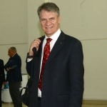Foto Nicoloro G.   06/04/2019   Rimini     Seconda giornata dell' edizione 2019 della Grande Loggia del GOI ( Grande Oriente d' Italia ) dal titolo ' Tra Cielo e Terra '. nella foto l' astronauta Paolo Nespoli che ha parlato della sua esperienza.