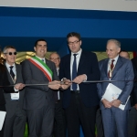 Foto Nicoloro G.   27/03/2019   Ravenna   XIV edizione dell\' OMC - Offshore Mediterranean Conference -. nella foto tradizionale taglio del nastro inaugurale da parte del sindaco di Ravenna Michele de Pascale e del sottosegretario Giancarlo Giorgetti.
