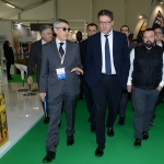 Foto Nicoloro G.   27/03/2019   Ravenna   XIV edizione dell\' OMC - Offshore Mediterranean Conference -. nella foto al centro il sottosegretario Giancarlo Giorgetti tra il presidente OMC Innocenzo Titone, a sinistra, e l\' on. della Lega Gianluca Pini.