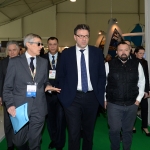 Foto Nicoloro G.   27/03/2019   Ravenna   XIV edizione dell\' OMC - Offshore Mediterranean Conference -. nella foto al centro il sottosegretario Giancarlo Giorgetti tra il presidente OMC Innocenzo Titone, a sinistra, e l\' on. della Lega Gianluca Pini.