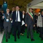 27/03/2019   Ravenna   XIV edizione dell' OMC - Offshore Mediterranean Conference -. nella foto da sinistra il presidente OMC Innocenzo Titone, il sottosegretario Giancarlo Giorgetti e il sindaco di Ravenna Michele de Pascale.