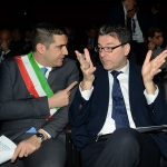Foto Nicoloro G.   27/03/2019   Ravenna   XIV edizione dell' OMC - Offshore Mediterranean Conference -. nella foto il sindaco di Ravenna Michele de Pascale e il sottosegretario Giancarlo Giorgetti.