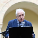 Foto Nicoloro G.   04/09/2021   Ravenna   Apertura ufficiale del Festival Dante 2021 nell' ambito delle Celebrazioni del 700° anniversario della morte del Sommo Poeta. nella foto Francesco Sabatini linguista e presidente onorario dell' Accademia della Crusca.