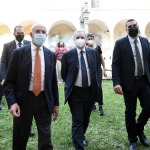 Foto Nicoloro G.   11/09/2021   Ravenna   Intervento del governatore della Banca d\' Italia al Festival Dante 2021. nell\' ambito delle Celebrazioni del 700° anniversario della morte del Sommo Poeta. nella foto da sinistra il presidente ABI Antonio Patuelli, il governatore della Banca d\' Italia Ignazio Visco e il sindaco Michele de Pascale.