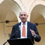 Foto Nicoloro G.   11/09/2021   Ravenna   Intervento del governatore della Banca d' Italia al Festival Dante 2021, nell' ambito delle Celebrazioni del 700° anniversario della morte del Sommo Poeta. nella foto il presidente ABI Antonio Patuelli.