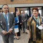 Foto Nicoloro G.   19/05/2022   Ravenna   Edizione 2022 dell' European Maritime Day, assegnato questa' anno a Ravenna dalla Commissione europea e che ha per tema ' Economia blu sostenibile per una ripresa del verde '. nella foto l' assessore Andrea Corsini e la viceministra Teresa Bellanova.