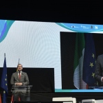 Foto Nicoloro G.   19/05/2022   Ravenna   Edizione 2022 dell' European Maritime Day, assegnato questa' anno a Ravenna dalla Commissione europea e che ha per tema ' Economia blu sostenibile per una ripresa del verde '. nella foto il commissario europo per gli Affari marittimi Virginijus Sinkevicius.