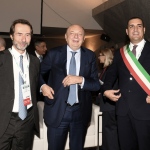 Foto Nicoloro G.   24/10/2023   Ravenna   Edizione 2023 del OMC, Med Energy Conference. nella foto da sinistra il presidente della Camera di Commercio di Ferrara e Ravenna Giorgio Guberti, il ministro Gilberto Pichetto Fratin e il sindaco di Ravenna Michele de Pascale.