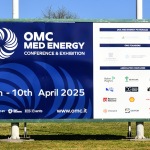 08/04/2025   Ravenna   Giornata di apertura dell\' edizione 2025 dell\' OMC - Offshore Mediterranean Conference. nella foto il manifesto dell\' evento.