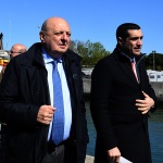 08/04/2025   Ravenna   Giornata di apertura dell' edizione 2025 dell' OMC - Offshore Mediterranean Conference. nella foto a sinistra il ministro Gilberto Pichetto Fratin e Michele de Pascale, governatore Emilia-Romagna.