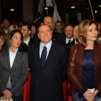 Foto Nicoloro G. 03/03/2012 Milano Congresso del PdL per l’ elezione del coordinatore cittadino. nella foto Licia Ronzulli – Silvio Berlusconi – Daniela Santanche'