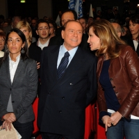 Foto Nicoloro G. 03/03/2012 Milano Congresso del PdL per l’ elezione del coordinatore cittadino. nella foto Licia Ronzulli – Silvio Berlusconi – Daniela Santanche'