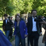 Foto Nicoloro G.   23/05/2025   Ravenna   Chiusura della campagna elettorale del PD per l\' elezione del sindaco. nella foto la segretaria nazionale del PD Elly Schlein con Alessandro Barattoni candidato unico sindaco per il centro sinistra.