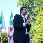 Foto Nicoloro G.   23/05/2025   Ravenna   Chiusura della campagna elettorale del PD per l' elezione del sindaco. nella foto  Alessandro Barattoni candidato unico del centrosinistra a sindaco.