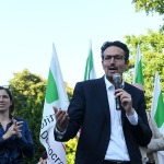 Foto Nicoloro G.   23/05/2025   Ravenna   Chiusura della campagna elettorale del PD per l' elezione del sindaco. nella foto  Alessandro Barattoni candidato unico del centrosinistra a sindaco.