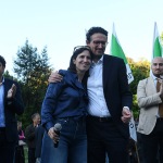 Foto Nicoloro G.   23/05/2025   Ravenna   Chiusura della campagna elettorale del PD per l' elezione del sindaco. nella foto la segretaria nazionale del PD Elly Schlein con Alessandro Barattoni candidato unico sindaco per il centro sinistra.