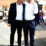 Foto Nicoloro G.   03/05/2025   Ravenna   Il Centro-sinistra presenta il suo candidato a sindaco della citta\' e la coalizione di sei partiti che lo sostiene. nella foto l\' ex sindaco ed ora presidente di Regione Michele de Pascale, a sinistra, e Alessandro Barattoni presidente provinciale del PD e candidato unico per il Centro-sinistra.