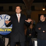 Foto Nicoloro G.   09/11/2024   Ravenna   Intervento del ministro e segretario della Lega nella campagna elettorale del centro-destra per le  regionali. nella foto Jacopo Morrone segretario Lega Romagna e il ministro Matteo Salvini.