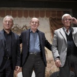 Foto Nicoloro G.   Fusignano ( Ravenna )   04/11/2021   Evento di chiusura della mostra ' Oltre il sogno. L' emozione del calcio totale di Arrigo Sacchi '. Dialogo fra tre allenatori sul calcio di ieri, di oggi e di domani. nella foto da sinistra Alberto Zaccheroni, Arrigo Sacchi e Marcello Lippi.
