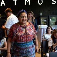 Foto Nicoloro G.  25/06/2015  Milano    Nell\' ambito di Expo 2015 si è svolto un dibattito nel padiglione Austria sul tema \" Foreste, Food and Life \". nella foto il premio Nobel Rigoberta Menchù Tum.