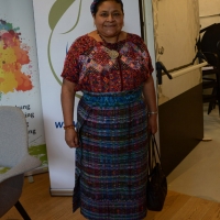Foto Nicoloro G.  25/06/2015  Milano    Nell\' ambito di Expo 2015 si è svolto un dibattito nel padiglione Austria sul tema \" Foreste, Food and Life \". nella foto il premio Nobel Rigoberta Menchù Tum.