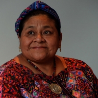 Foto Nicoloro G.  25/06/2015  Milano    Nell' ambito di Expo 2015 si è svolto un dibattito nel padiglione Austria sul tema " Foreste, Food and Life ". nella foto il premio Nobel Rigoberta Menchù Tum.