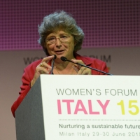 Foto Nicoloro G.  29/06/2015   Milano   Nell' ambito di Expo 2015 un evento organizzato da We- Women for Expo dal titolo " Nurturing a sustainable future "'. nella foto Jacqueline Franjou, CEO di Women's Forum.