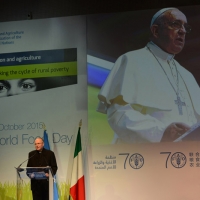 Foto Nicoloro G.   16/10/2015    Milano  In occasione della Giornata Mondiale dell' Alimentazione si e' svolto in Expo un incontro al quale hanno preso parte il Capo di Stato e il segretario generale delle Nazioni Unite. nella foto il delegato della Santa Sede monsignore Fernando Chica Arellano.