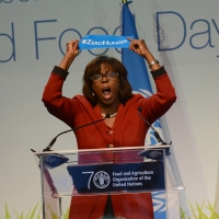 Foto Nicoloro G.   16/10/2015    Milano  In occasione della Giornata Mondiale dell' Alimentazione si e' svolto in Expo un incontro al quale hanno preso parte il Capo di Stato e il segretario generale delle Nazioni Unite. nella foto Ertharin Cousin, direttore esecutivo del Programma Alimentare Mondiale.