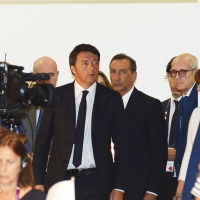 Foto Nicoloro G.  31/07/2015   Milano    Nell' ambito di Expo 2015 si svolge la Conferenza Internazionale dei ministri della Cultura di piÃ¹ di 80 paesi presenti. nella foto il presidente del Consiglio Matteo Renzi.