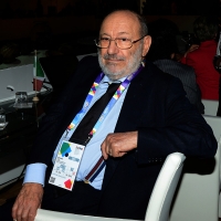 Foto Nicoloro G.  01/08/2015   Milano    Seconda giornata della Conferenza Internazionale dei ministri della Cultura di piÃ¹ di 80 paesi presenti all' Expo. nella foto il semiologo Umberto Eco che ha tenuto una lectio magistralis.
