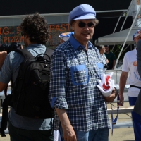 Foto Nicoloro G.  20/06/2015  Milano   Realizzata la pizza più lunga del mondo all' Expo 2015. nella foto il conduttore televisivo Luca Sardella.