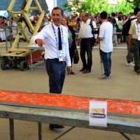 Foto Nicoloro G.  20/06/2015  Milano   Realizzata la pizza più lunga del mondo all' Expo 2015. nella foto il commissario unico di Expo Giuseppe Sala in attesa del verdetto del giudice.