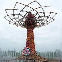 Foto Nicoloro G. 01/05 - 31/10/2015 Milano Simbolo del Padiglione Italia l' Albero della Vita, alto 37 metri e fatto di legno e acciaio, Ã¨ stato realizzato dal Consorzio "Orgoglio Brescia " sotto la direzione di Marco Balich supportato dallo studio Gioforma. L' opera è simbolo della vita e slancio verso il futuro, l' innovazione, la tecnologia.